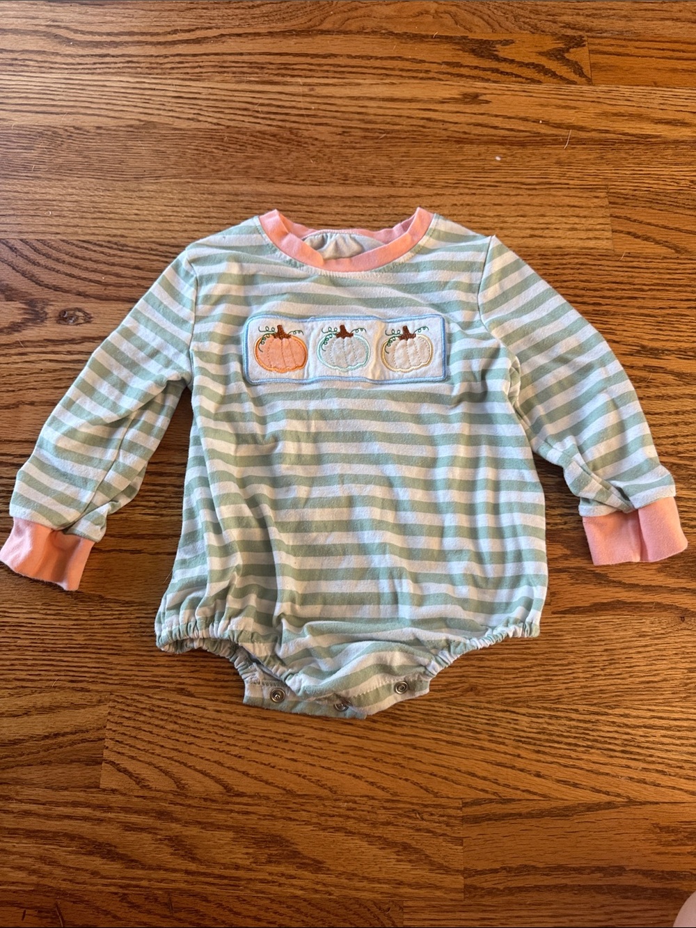 Striped 24 month pumpkin onsie